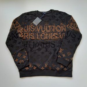 LOUIS VUITTON mens black contrast new sweatshirt